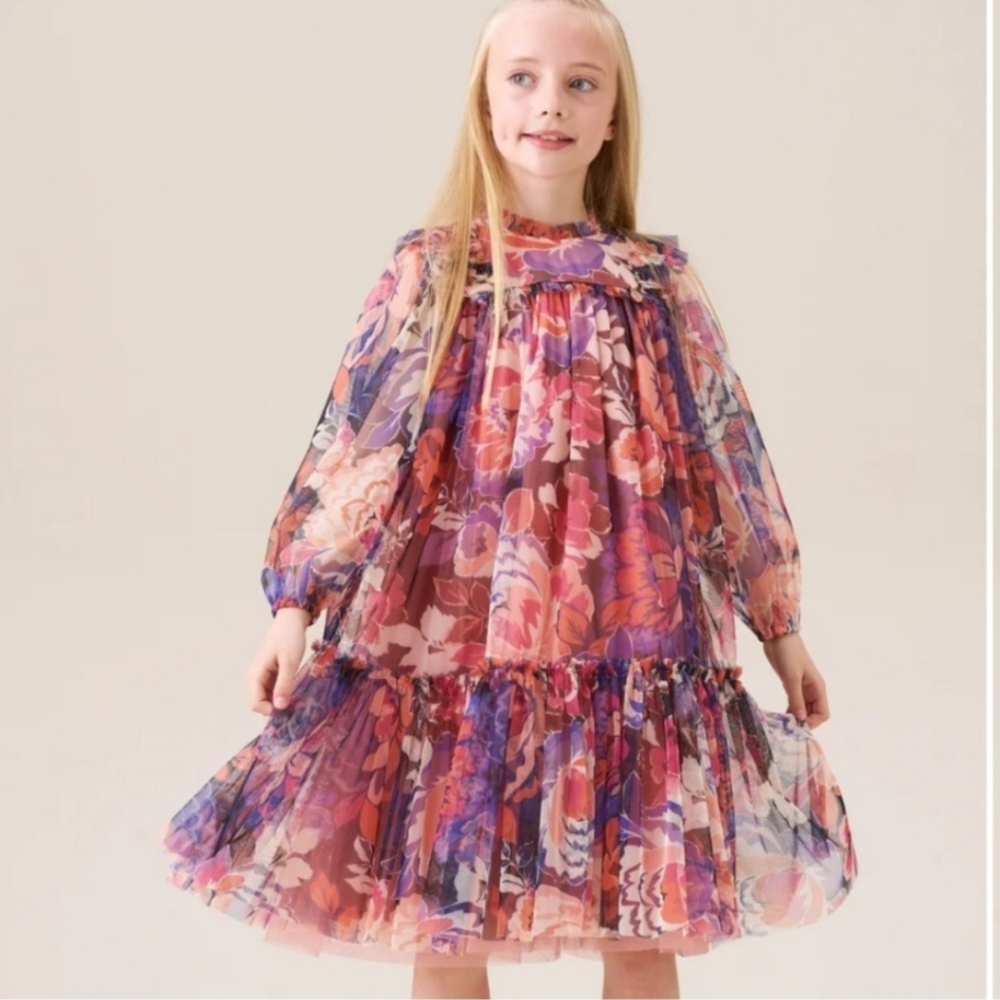 Angel & Rocket Girls Eleanor/Cara Floral Mesh Dress Size 6 (UK) - Picture 12 of 12